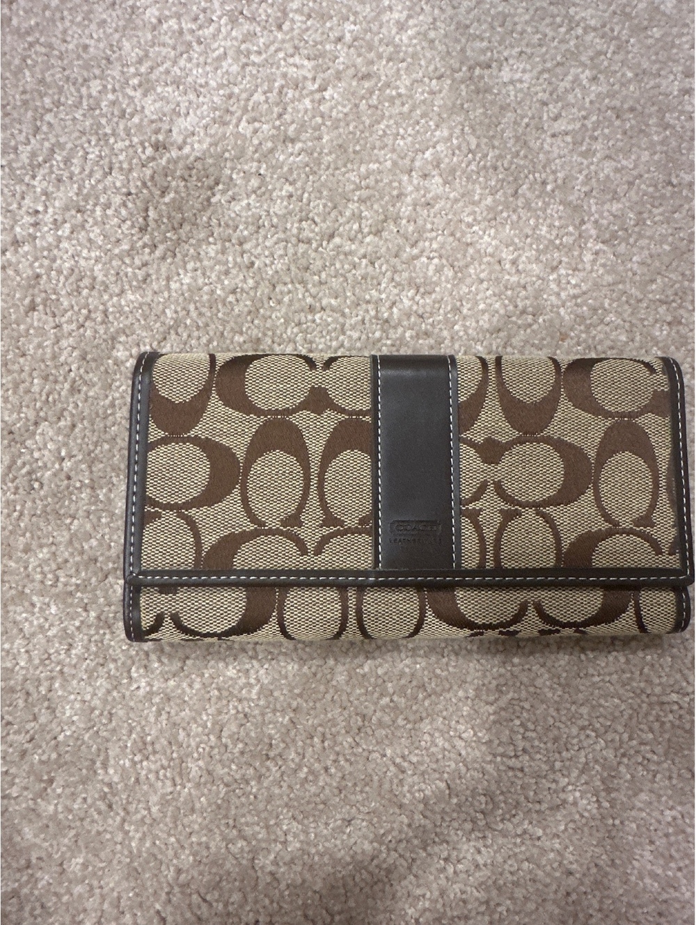 (2)Coach Signature Canvas and Leather Wallet